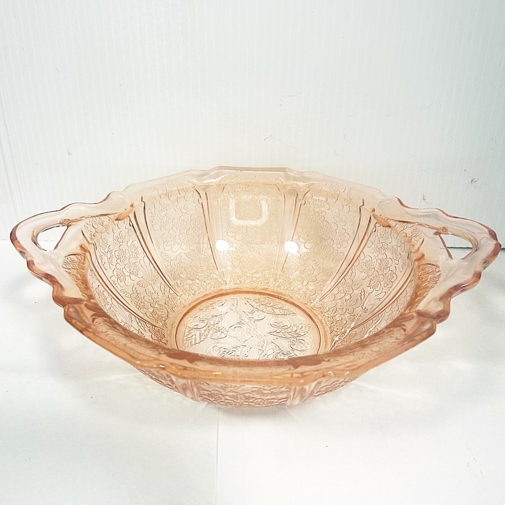 Jeannette‎ Glass Cherry Blossom Bowl 9 Inch Pink Depression Glass